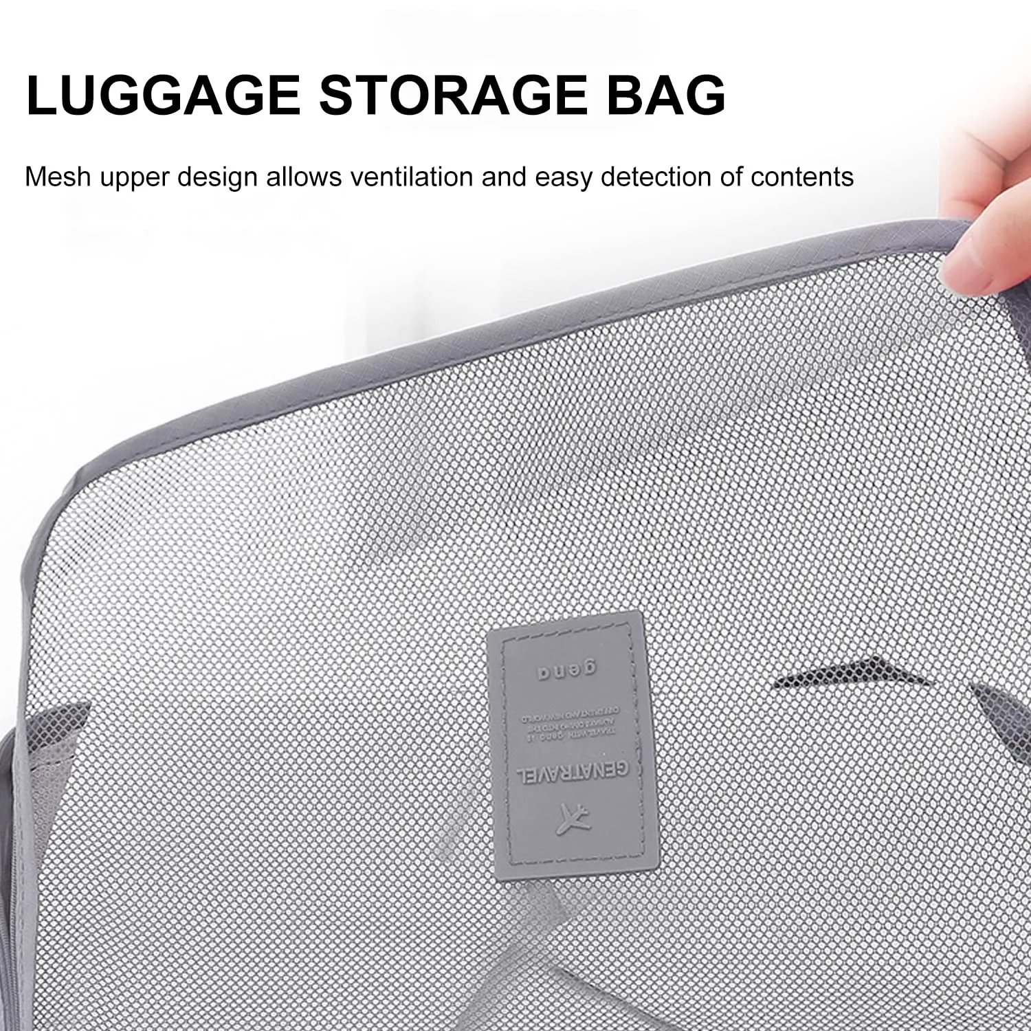 10 Pack Travel Organiser Garment Bag Travel Accessories Double Zipper Pocket Suitcase Organizer Luggage Organizer Suitable for Clothes and Shoes