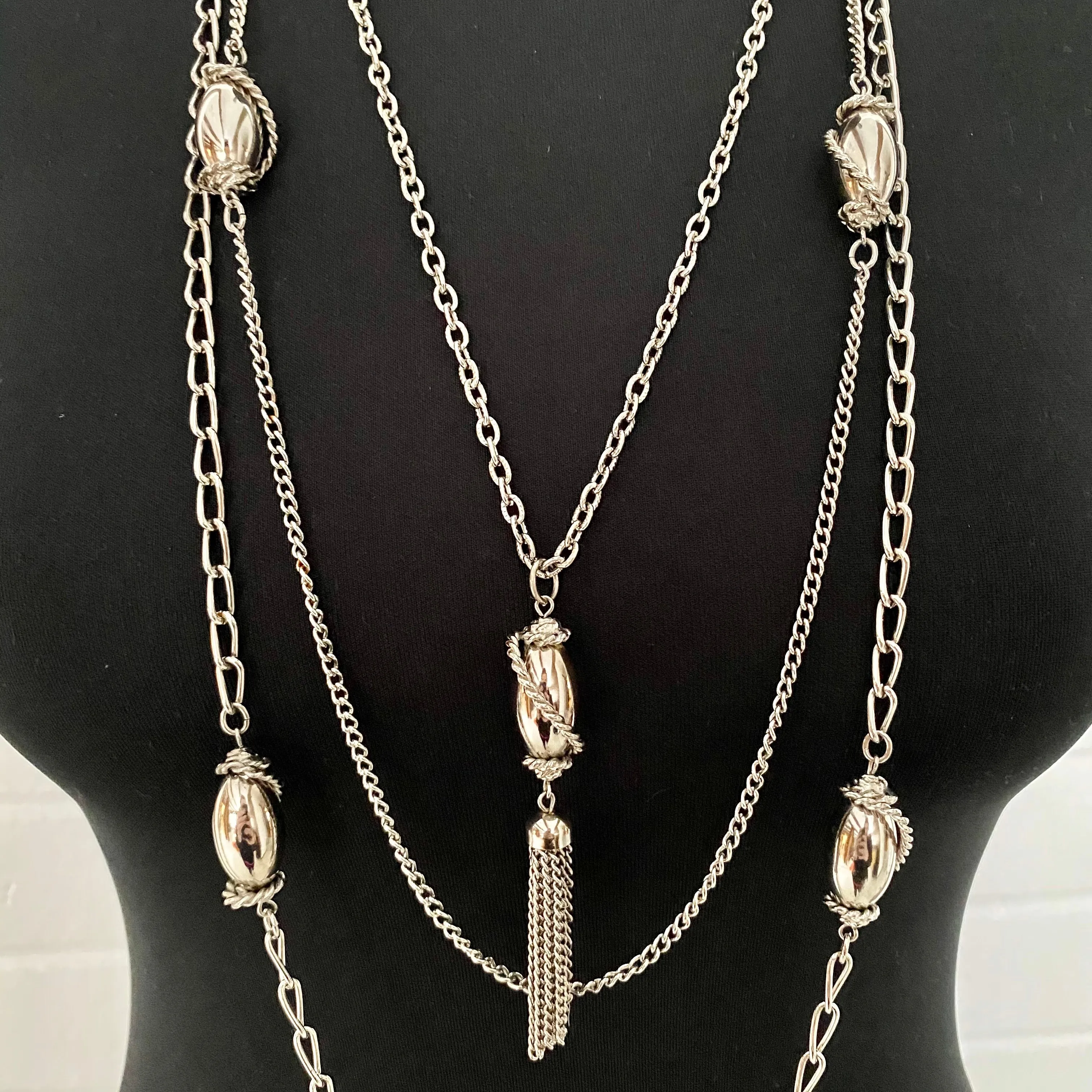 1960s Celebrity N.Y. Tassel Pendant Necklace