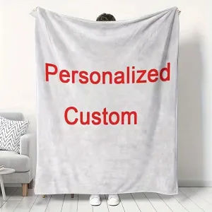 1pc Custom 3D Digital Printing Flannel Blanket - Ultra-Soft, Lightweight, Comfortable Throw Blanket for Bed, Couch, Camping, and Travel - Perfect Gift for Girls, Boys, Adults on Valentine's Day and All Seasons