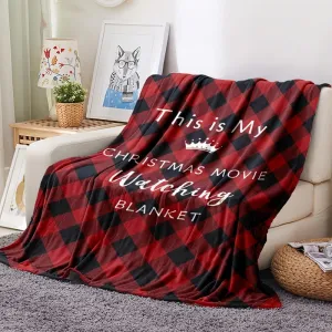 1pc Luxury Microfiber Flannel Bed Blanket - Soft, Warm, Cozy Four Season Blanket for Couch, Bed, Sofa, Car, Office, Camping, Travelling - Perfect for Christmas Viewing and Everyday Use