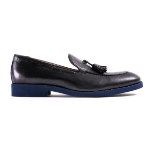 2017 Men's Black & Deep Blue Sole Loafer