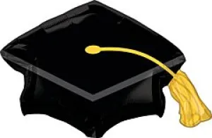 31" Black Grad Cap-Anagram