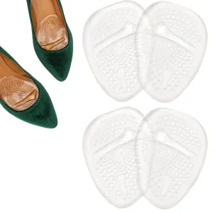 4pcs Metatarsal Pads High Heel Cushion Pads for Women, Ball of Foot Cushion Pads Gel Forefoot Cushions Patches for Rapid Pain Relief, Prevent Blisters & Calluses