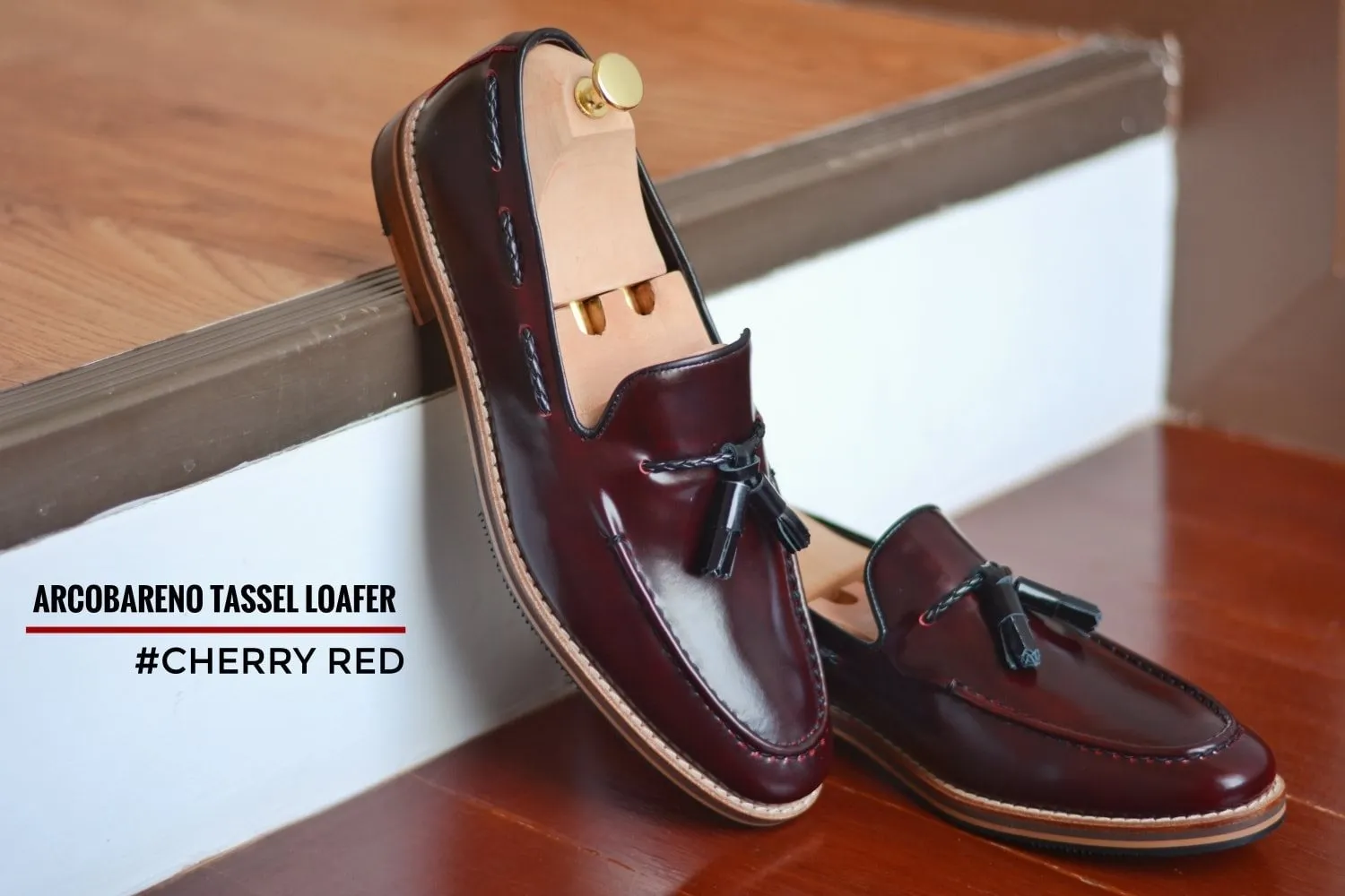 503 Tassel Loafer Cherry x Wooden Sole