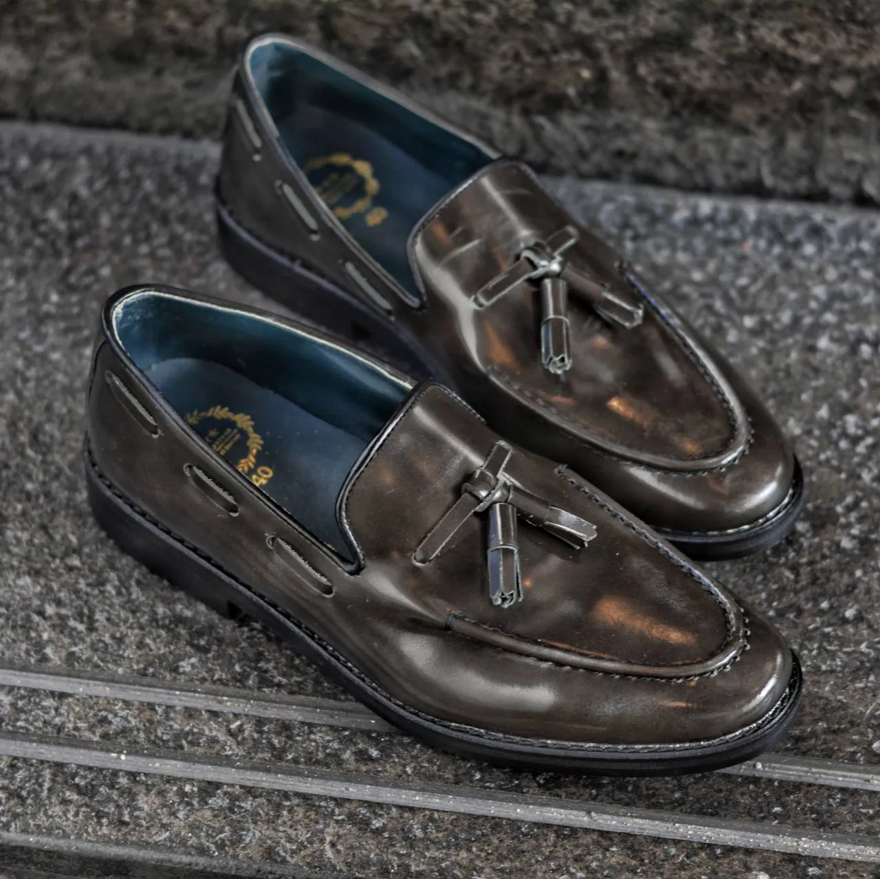 503 Tassel Loafer Grey x Black Soles