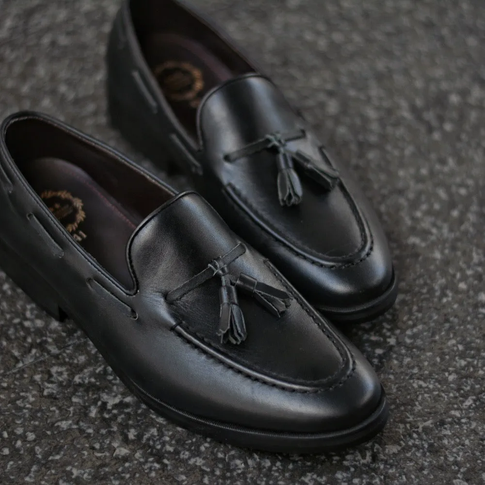 503 Tassel Loafer Matt Black