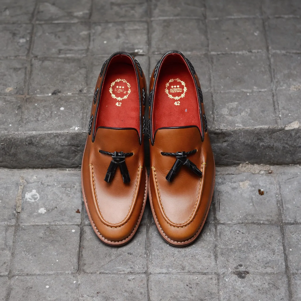 503 Tassel Loafer Whisky x wooden soles