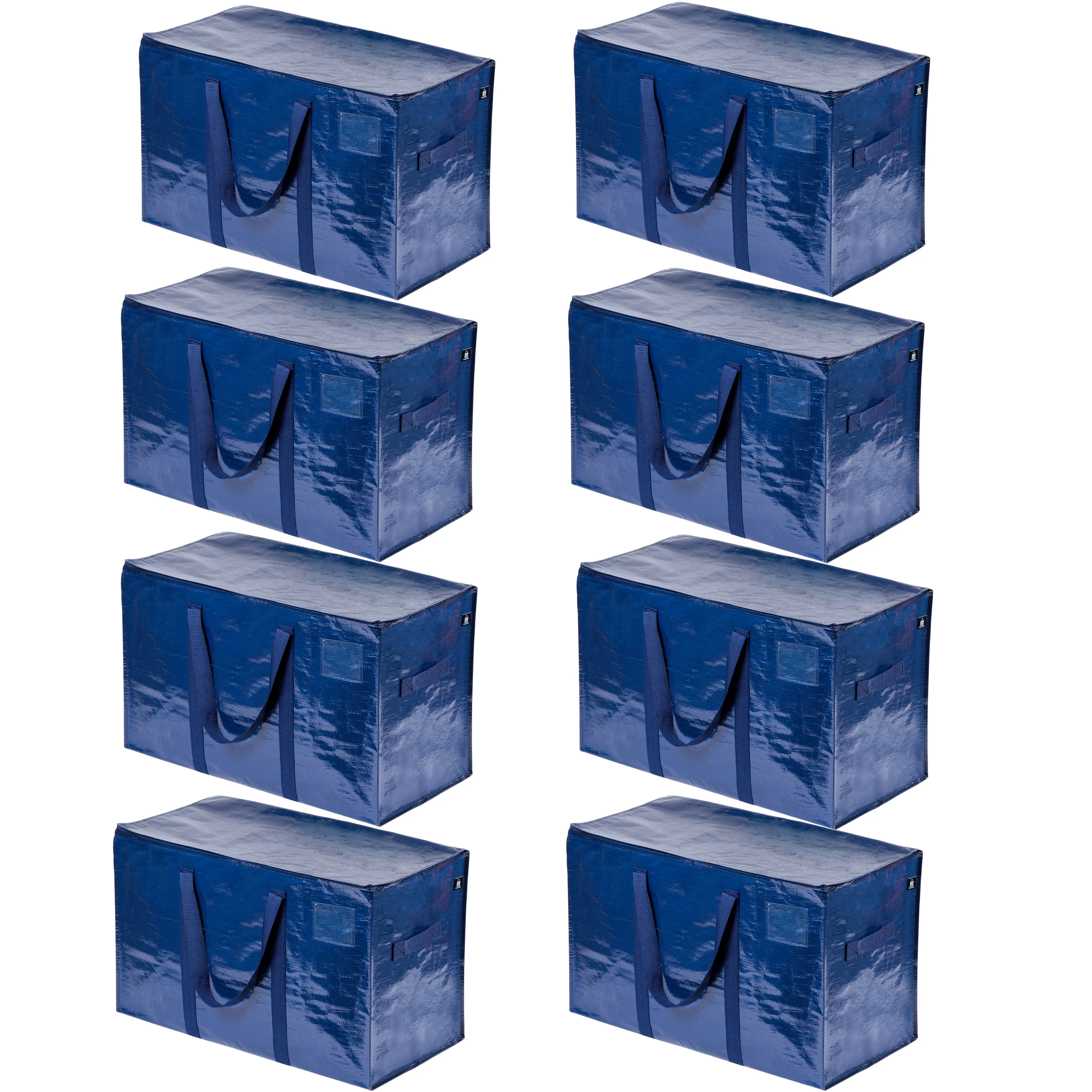 8 Packs Extra Large Moving Storage Bags, 27.6" W X 16.5" H X 13.8" D, Stores up to 27 gallons