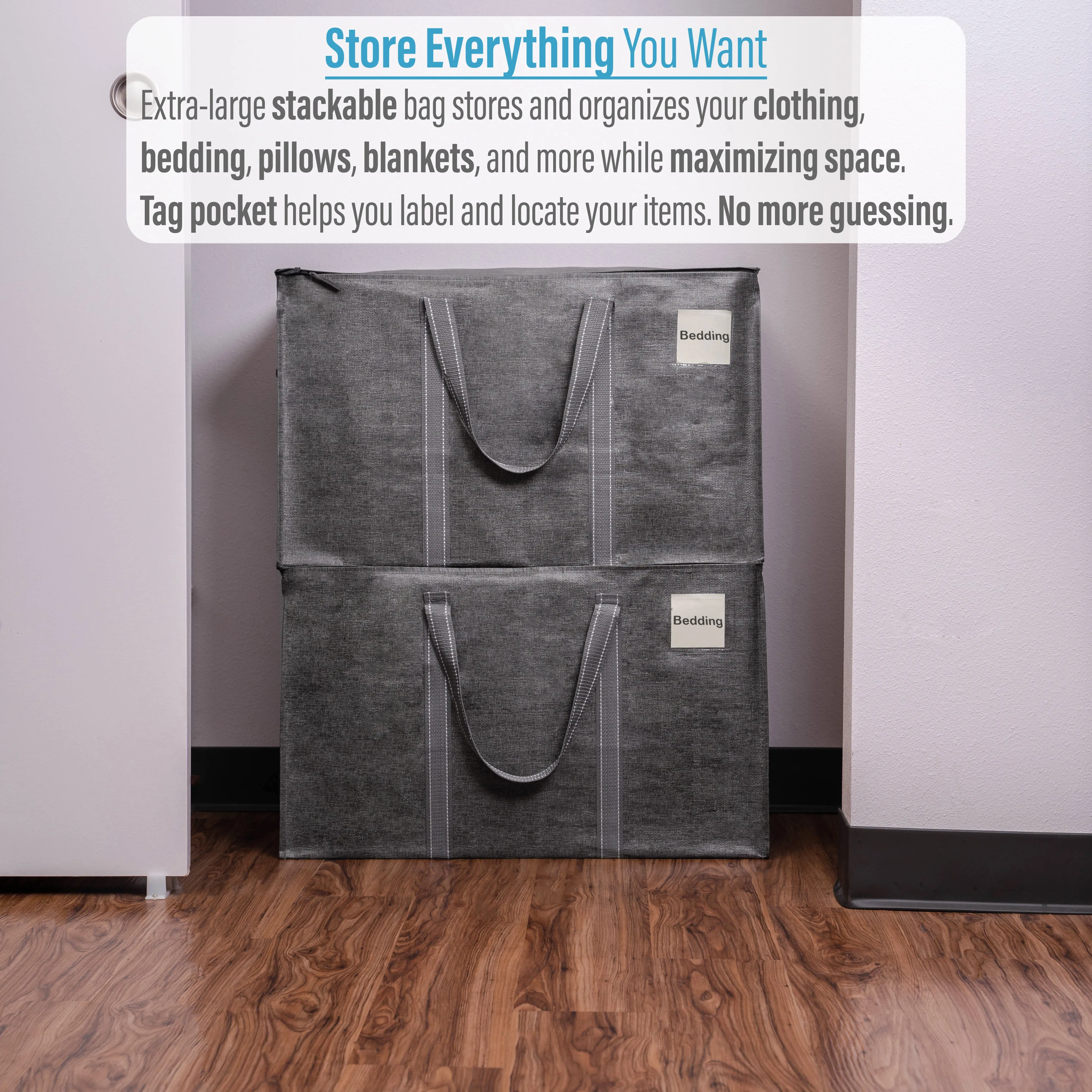 8 Packs Extra Large Moving Storage Bags, 27.6" W X 16.5" H X 13.8" D, Stores up to 27 gallons