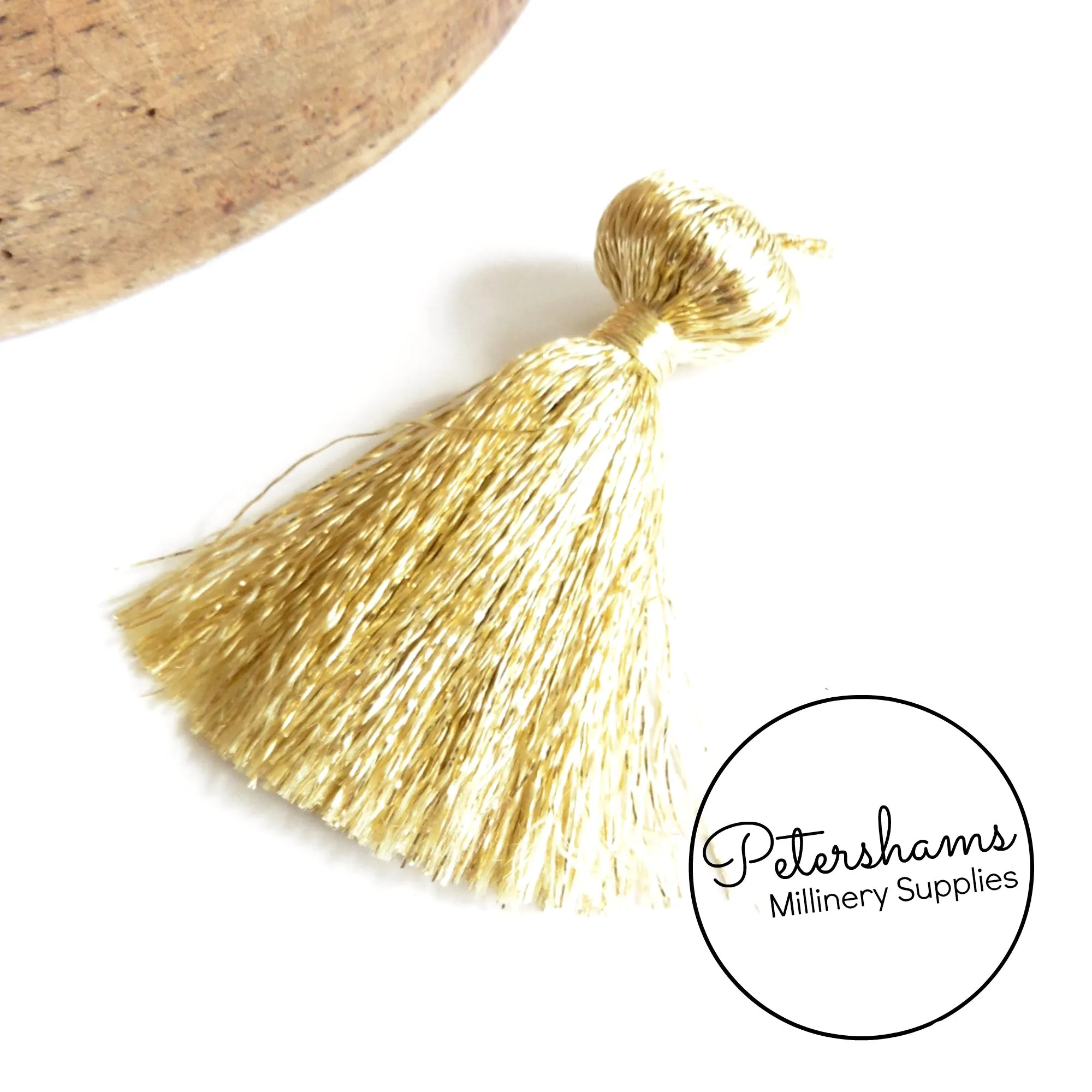 8cm Vintage 1950's Gold Lurex Tassel