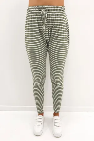 Abi Stripe Pant Khaki