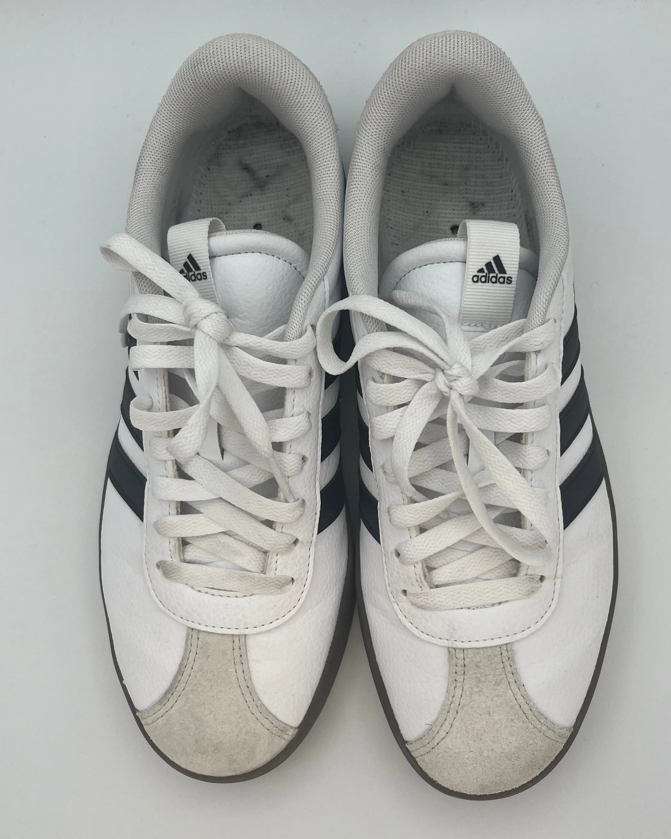 Adidas VL Court 3.0 White and Black Sneaker - Size 10