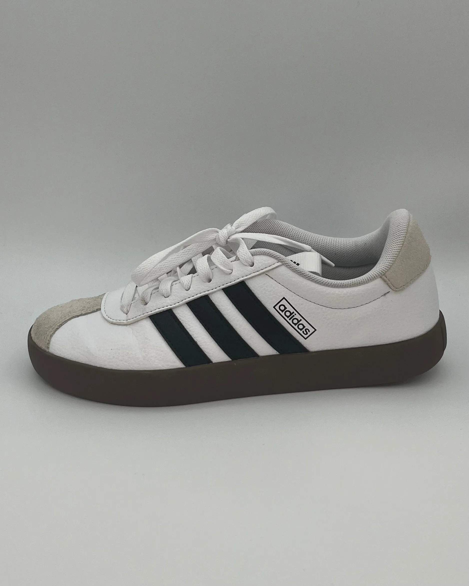 Adidas VL Court 3.0 White and Black Sneaker - Size 10