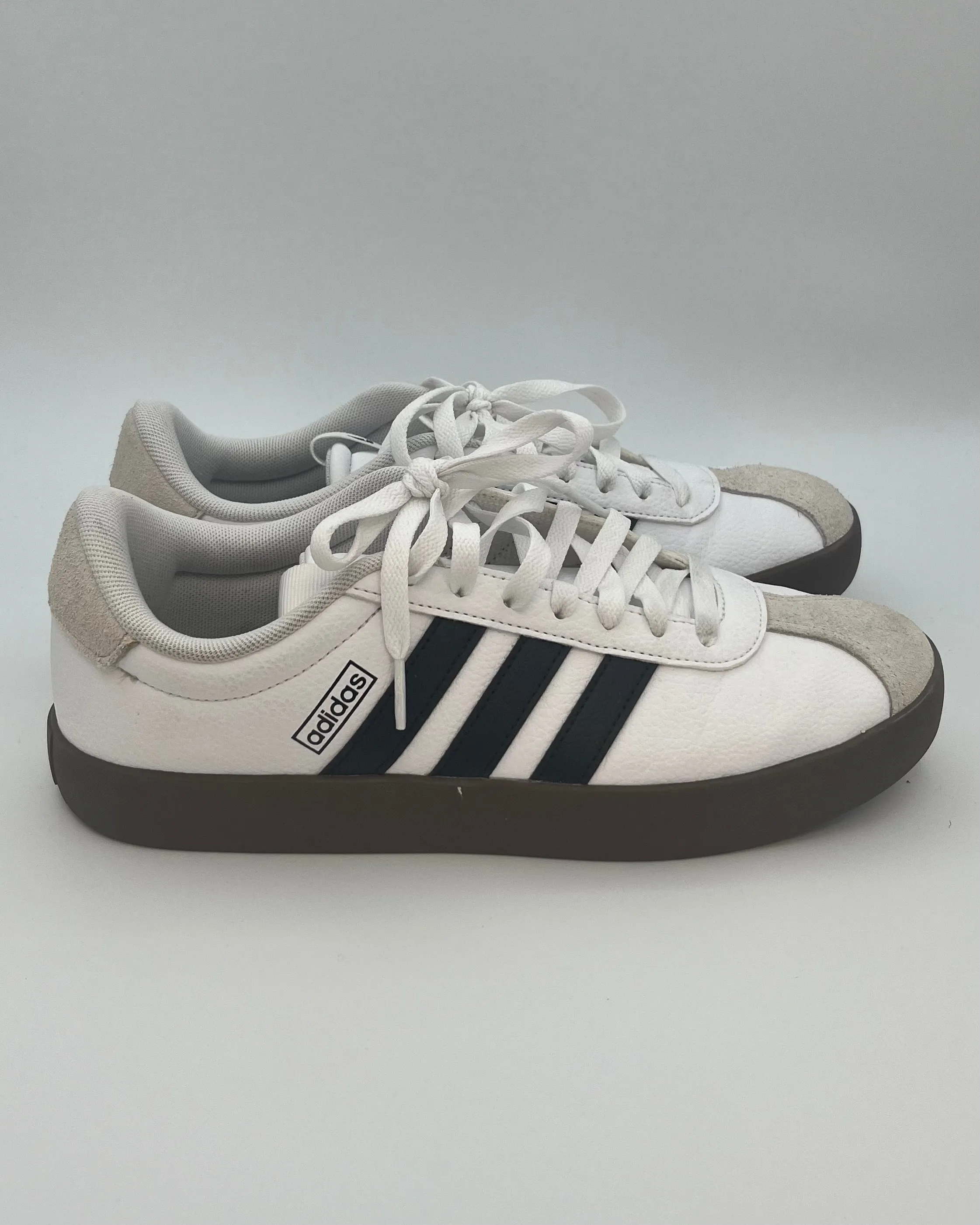 Adidas VL Court 3.0 White and Black Sneaker - Size 10