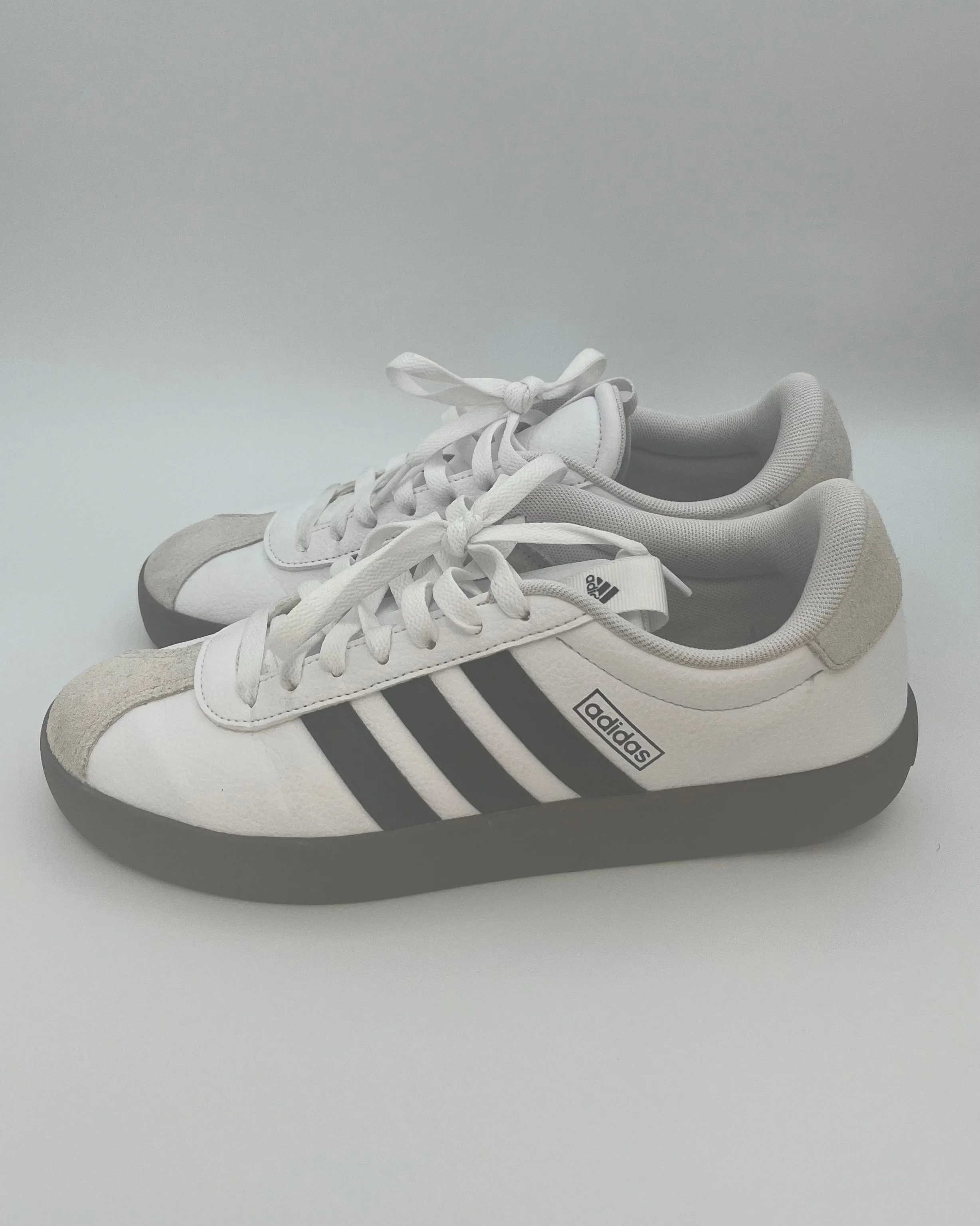 Adidas VL Court 3.0 White and Black Sneaker - Size 10