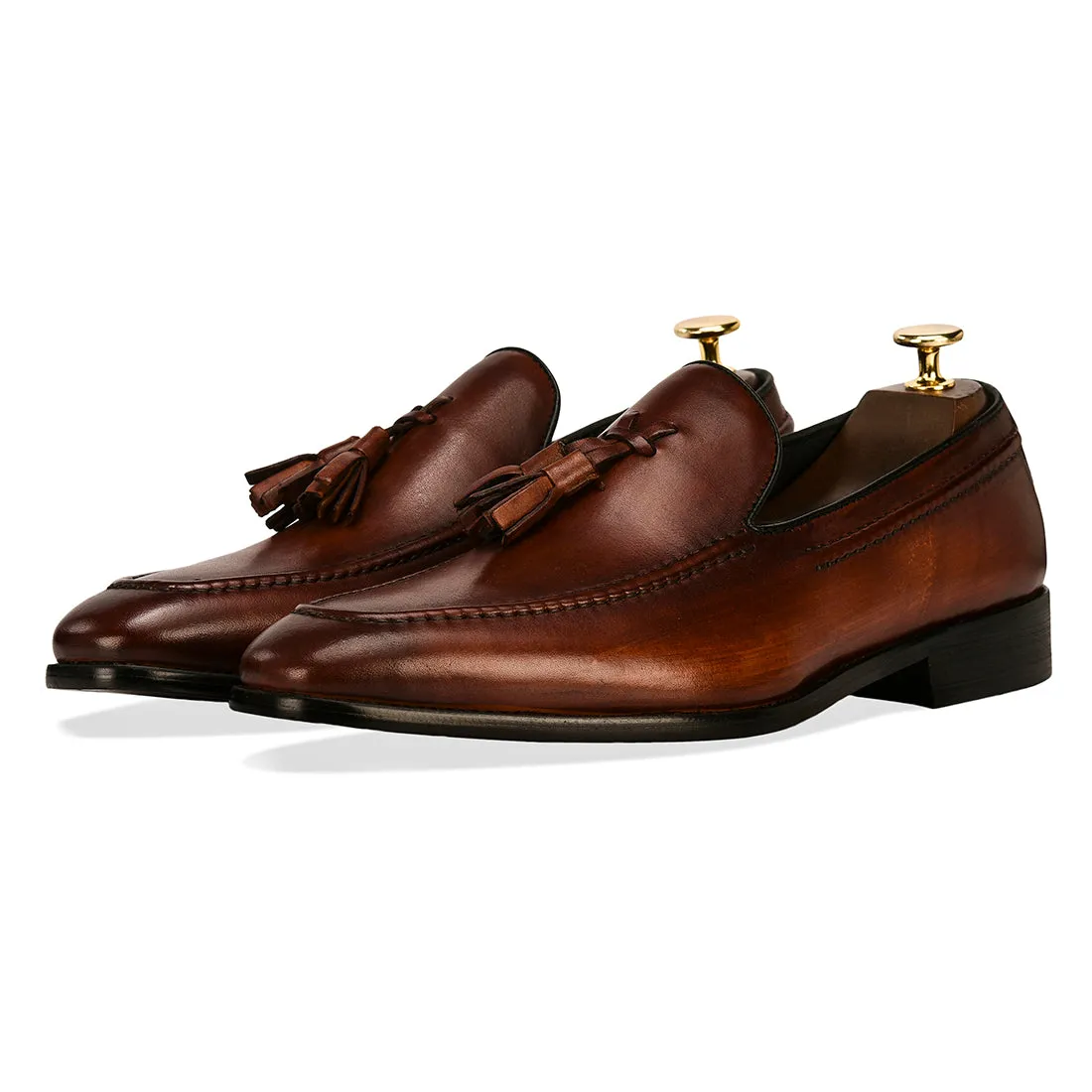 Adonis Tassel Loafers - Brown