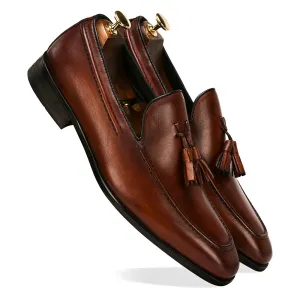 Adonis Tassel Loafers - Brown