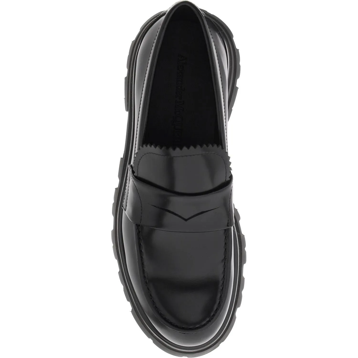 Alexander Mcqueen brushed leather wander loafers