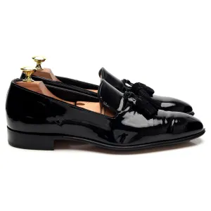 'Astaire' Black Patent Leather Tassel Loafers UK 7 F