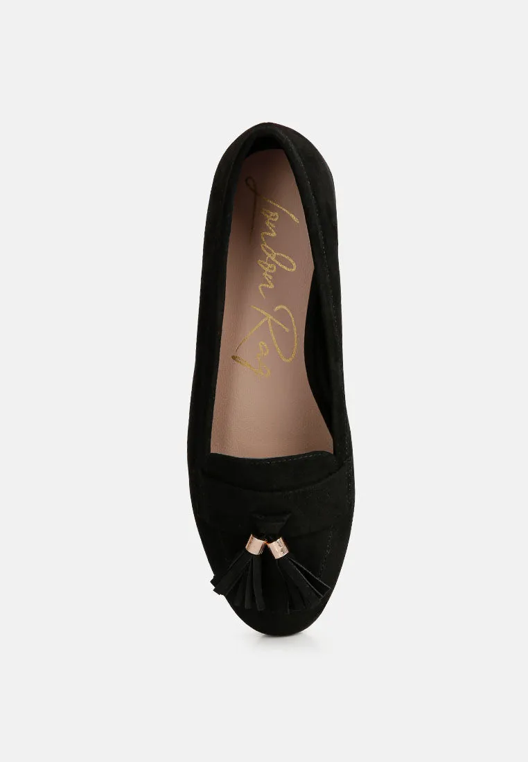 Atrika Faux Suede Tassel Loafers