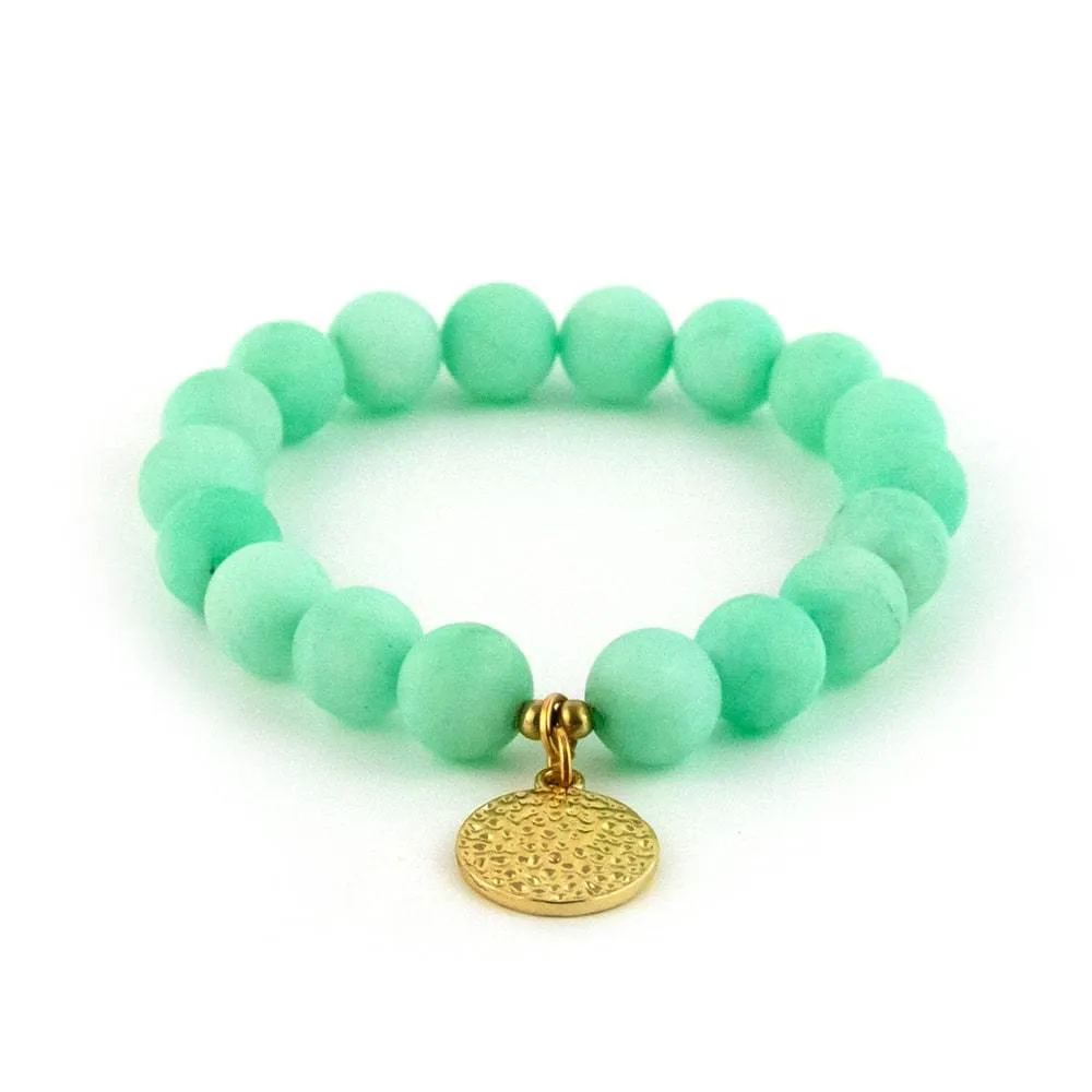 Aventurine Matte Green Beaded Bracelet