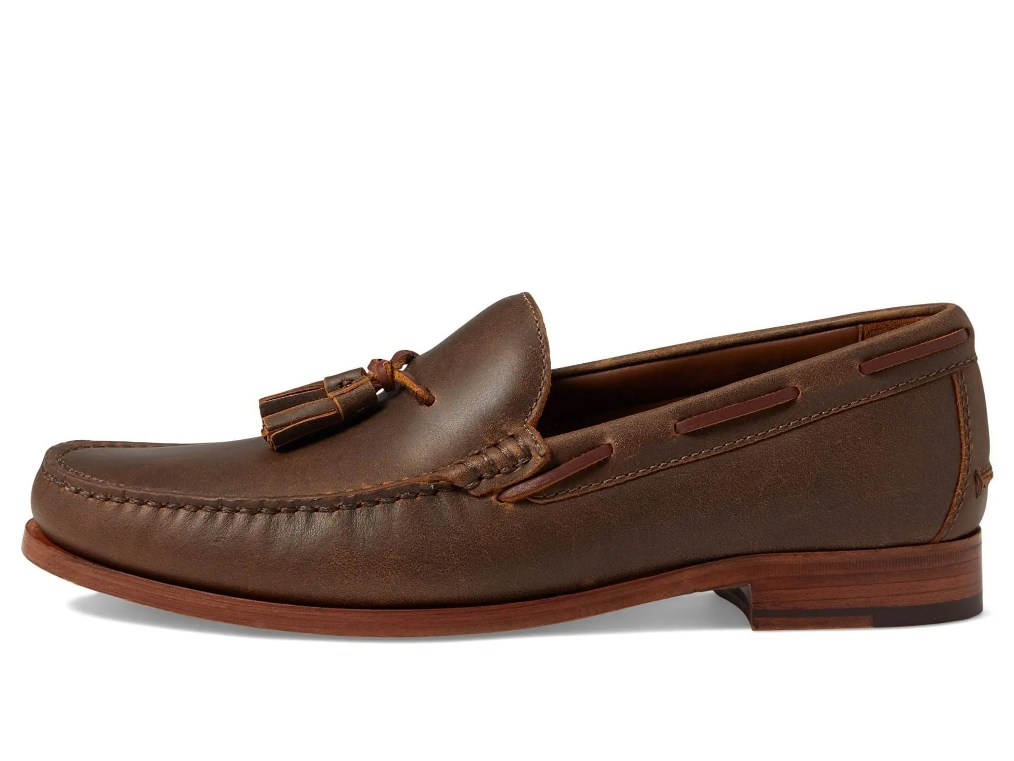 Baldwin Tassel Loafer In Brown American Full Grain Leather