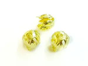 Bead Cap, Brass, 13x14mm, Leaf, 2 Pieces | 銅珠蓋, 吊頭, 13x14mm, 2個