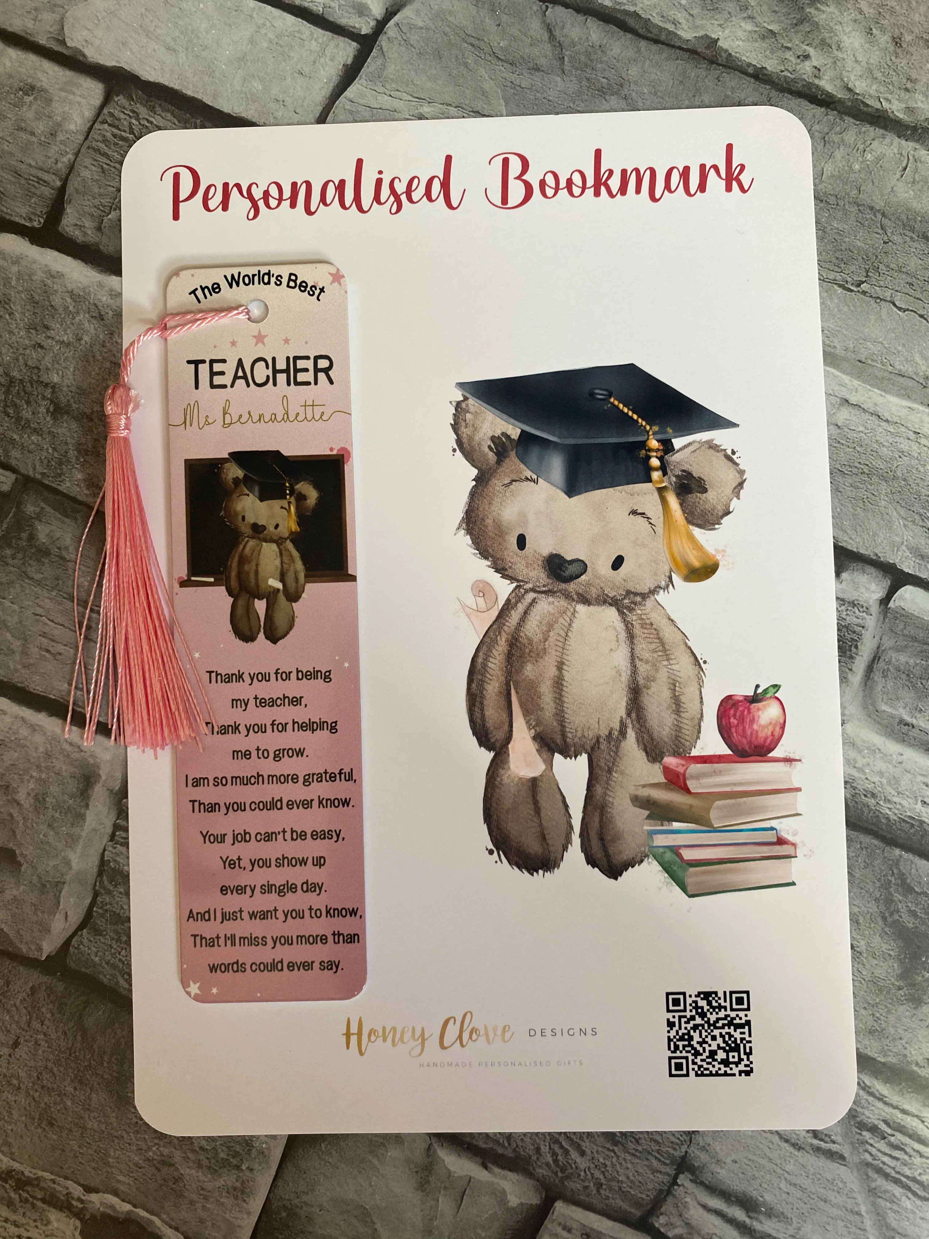 Bear Teacher Bookmark