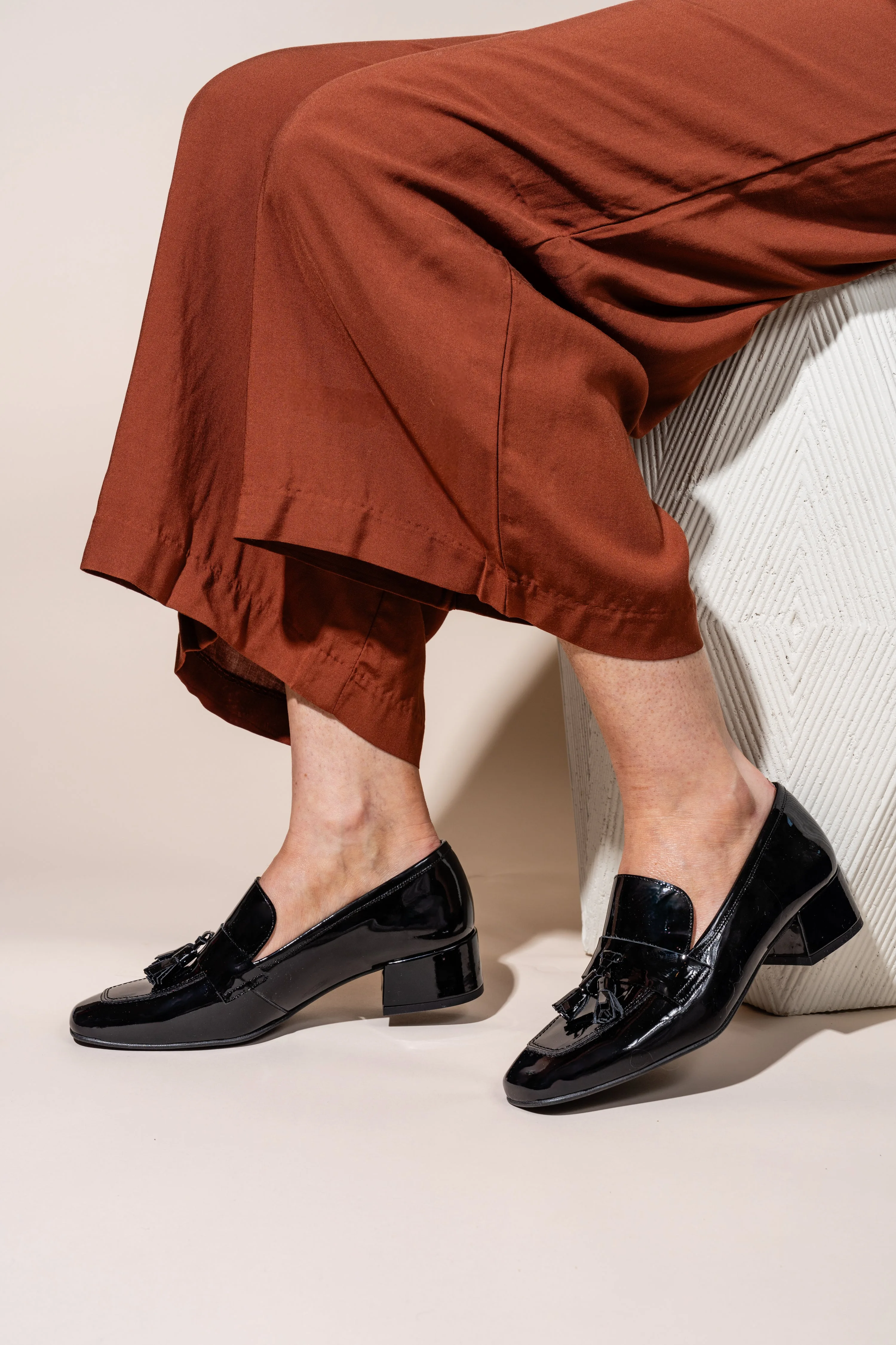 Beckham Block Heel Tassel Loafer