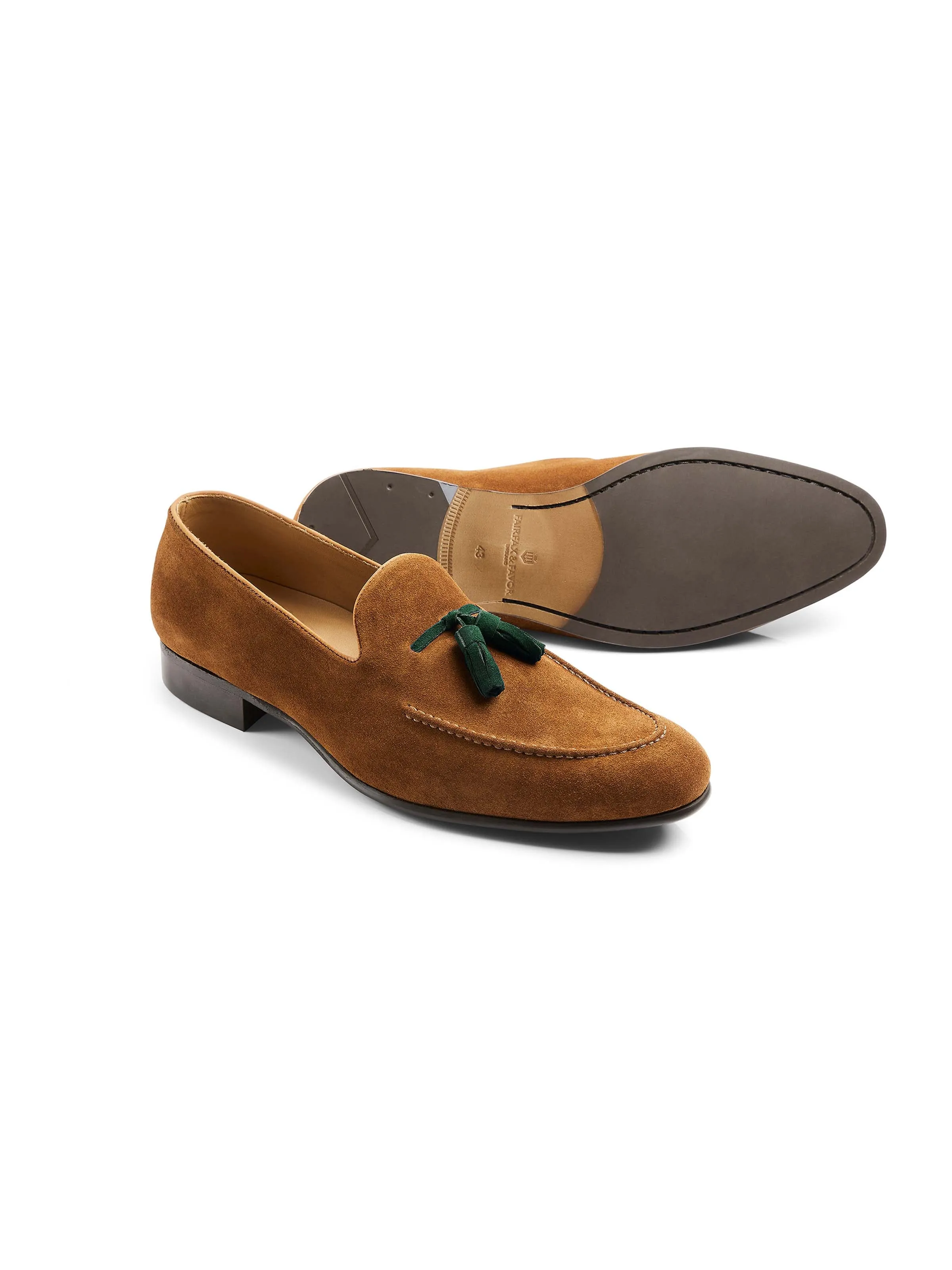 Bedingfeld - Cognac & Emerald Green Suede