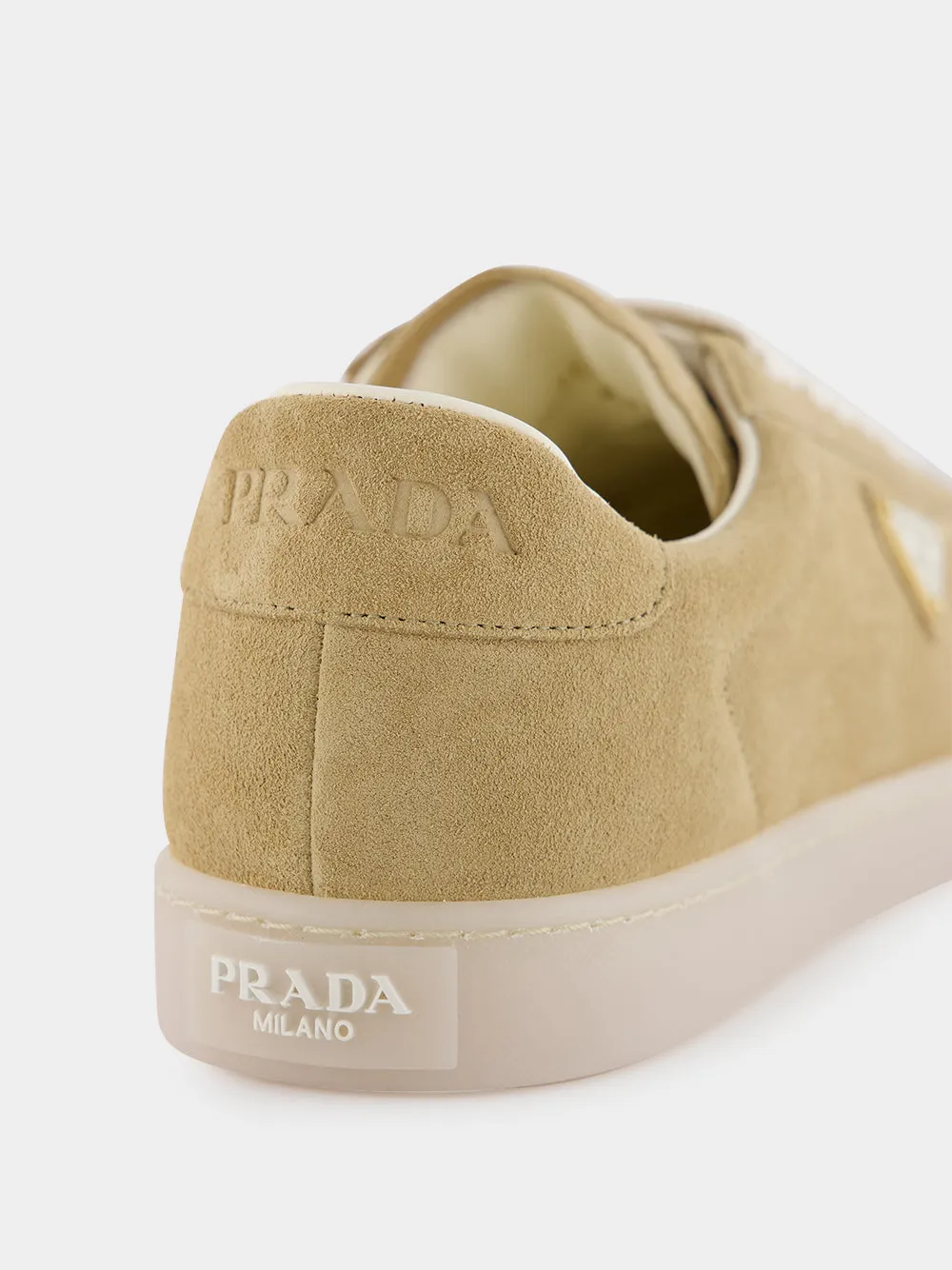 Beige Leather Sneakers