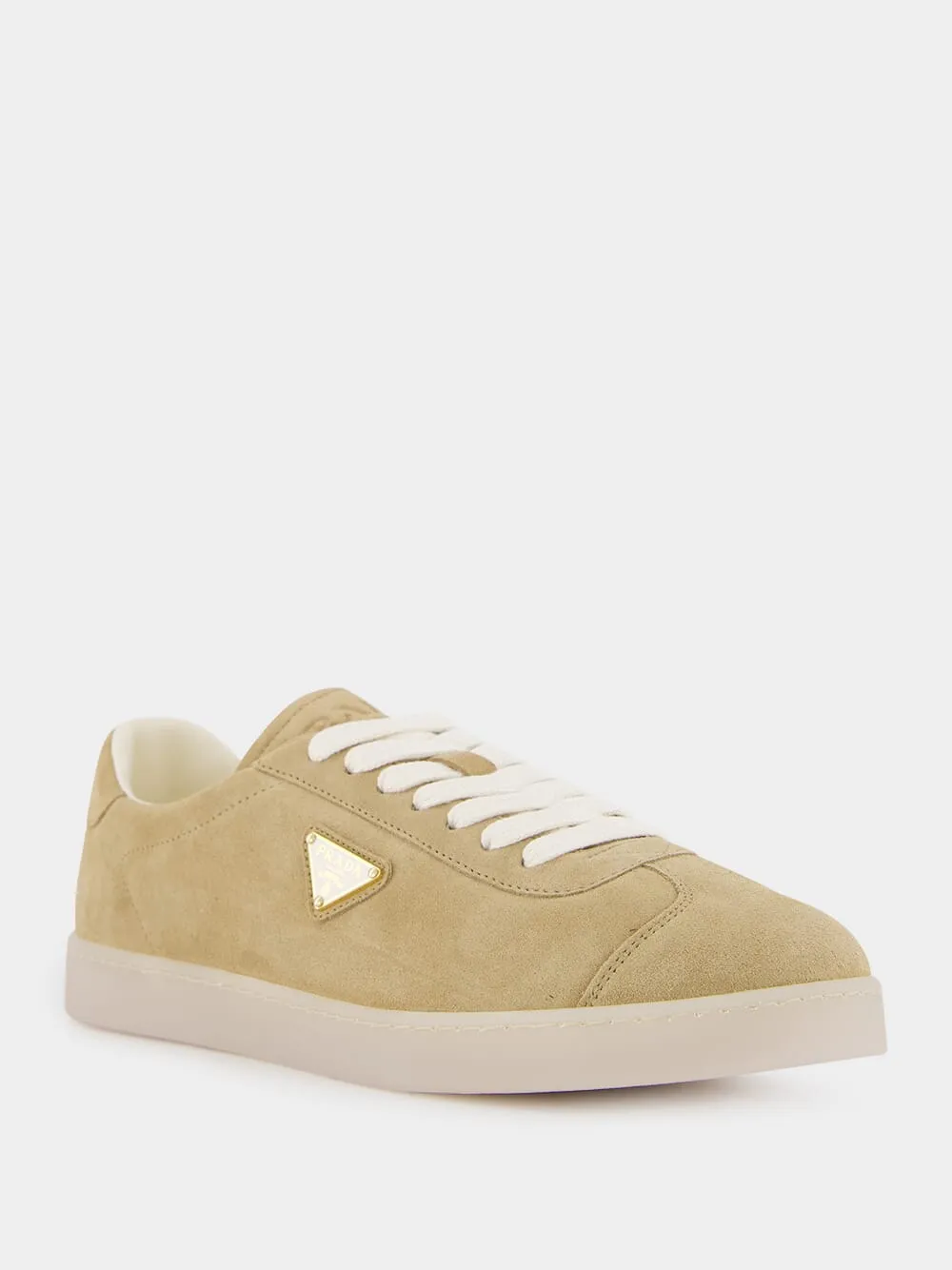 Beige Leather Sneakers