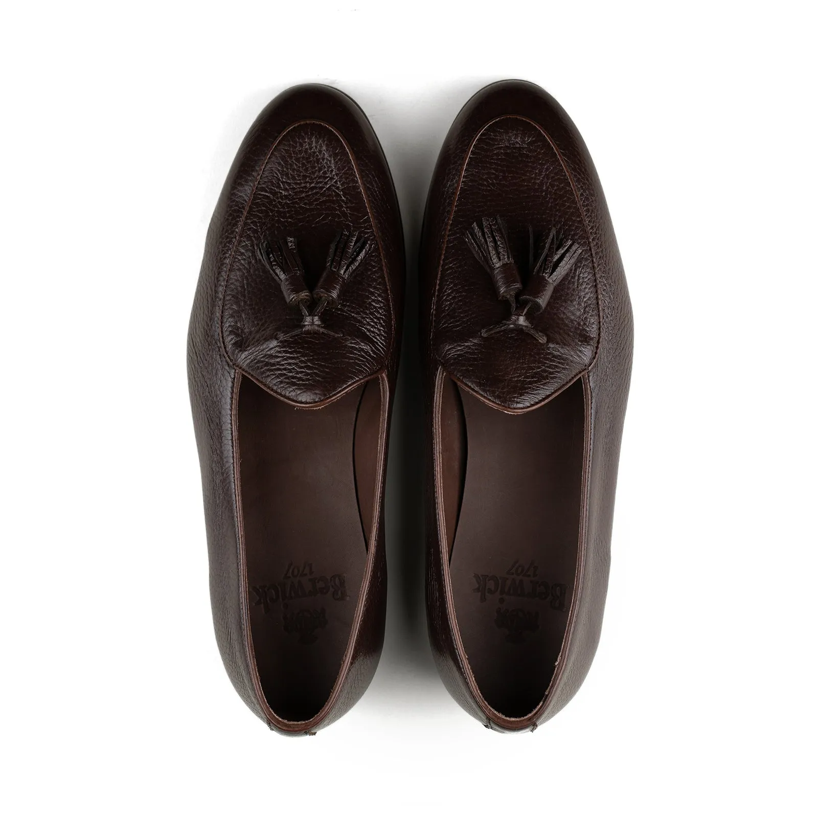 Belgian Tassel Loafer - Brown Deerskin