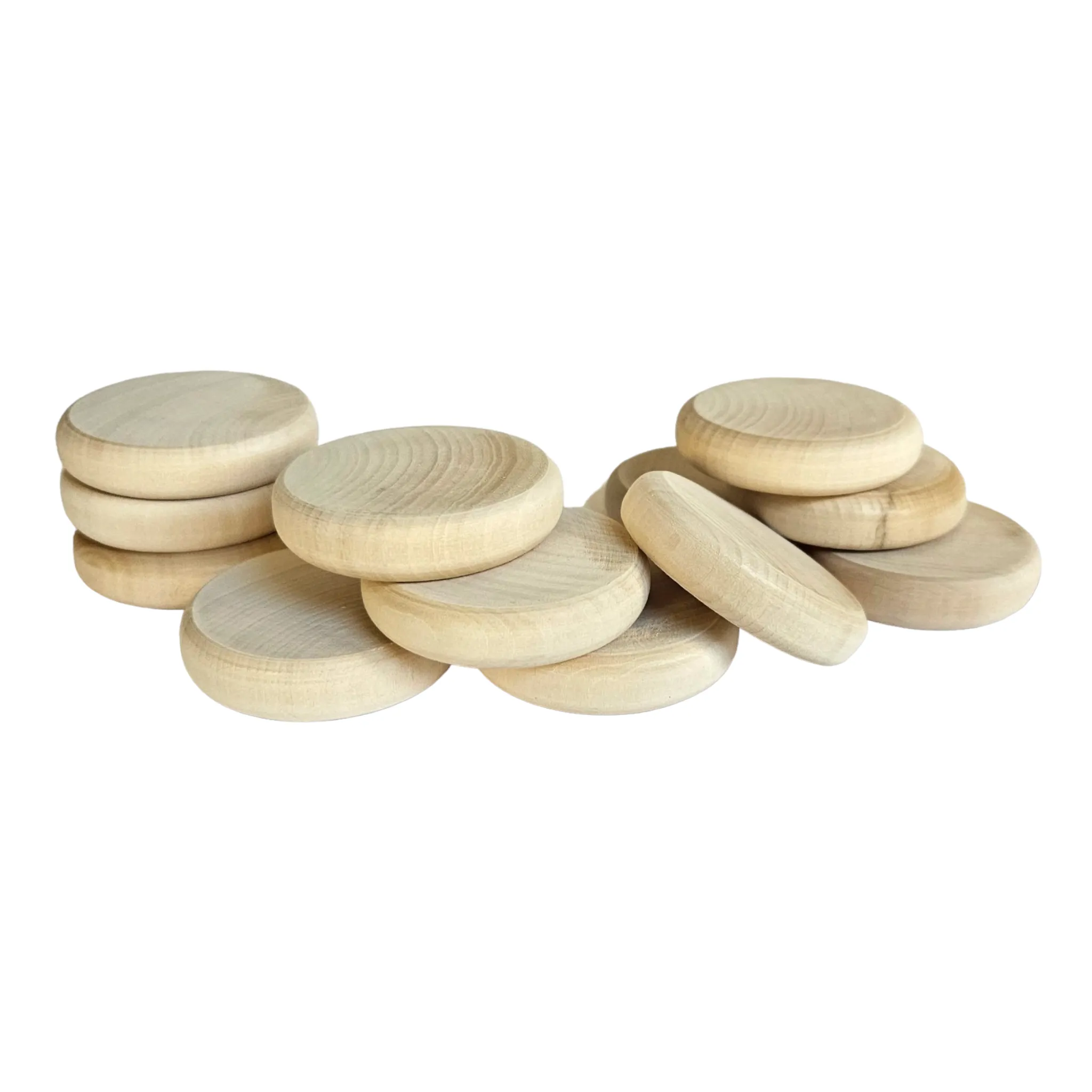 Big Wooden Coins - 12 pieces