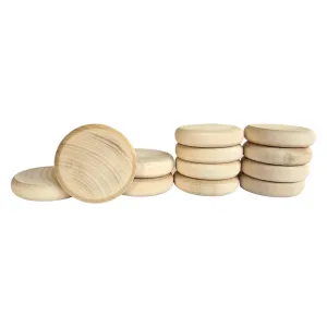 Big Wooden Coins - 12 pieces