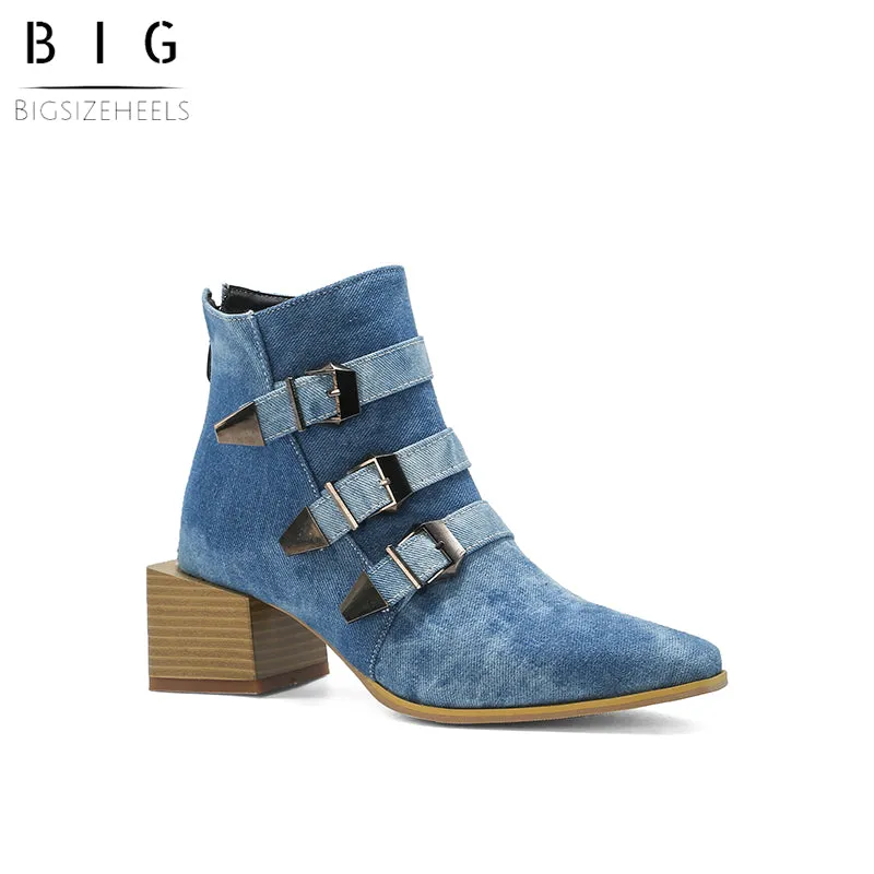 Bigsizeheels American West Chelsea ankle boots - Blue