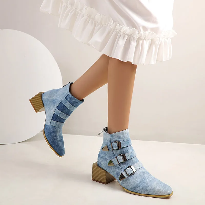 Bigsizeheels American West Chelsea ankle boots - Blue