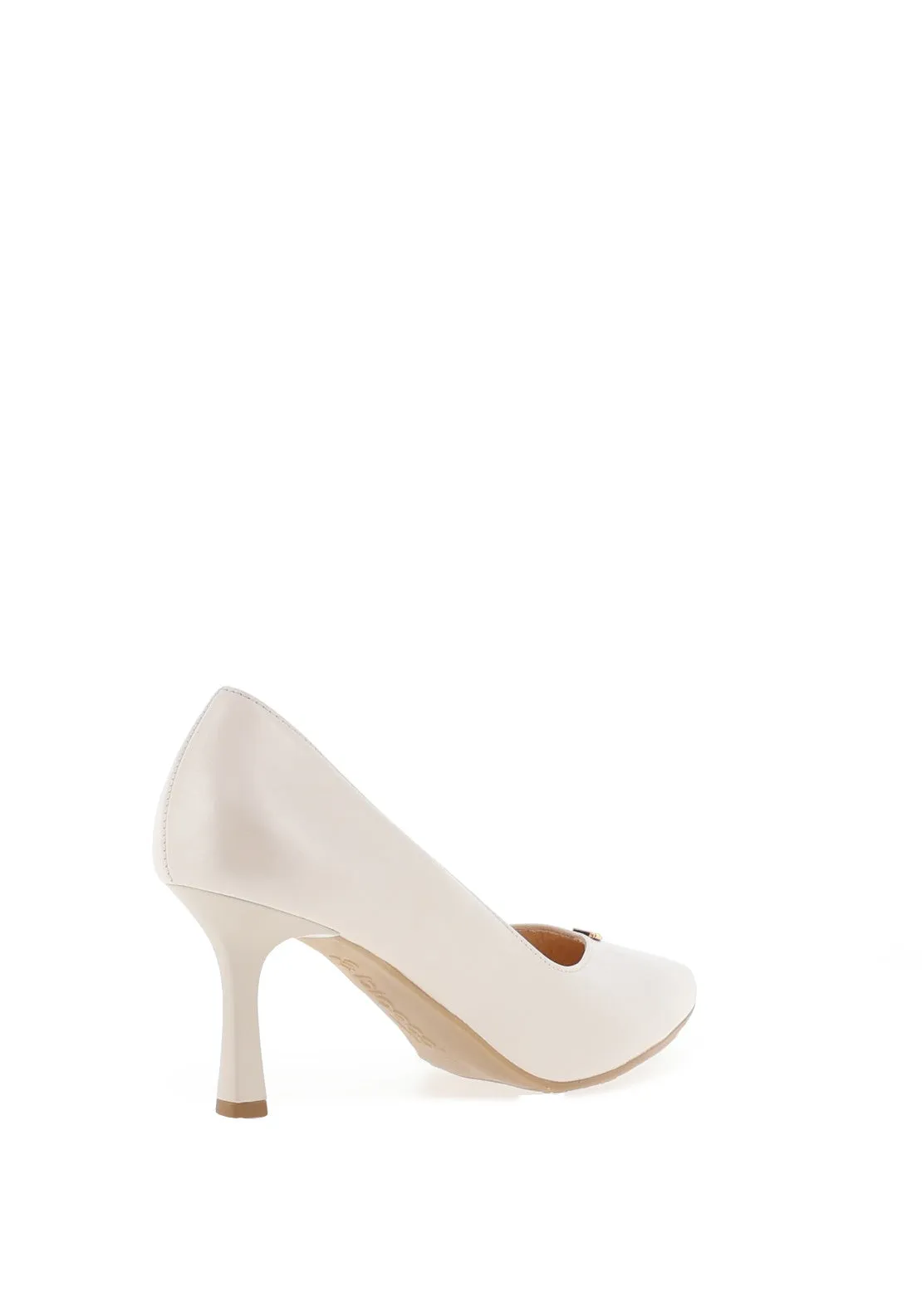 Bioeco by Arka Leather Pointed Toe Court Shoe, Pearl