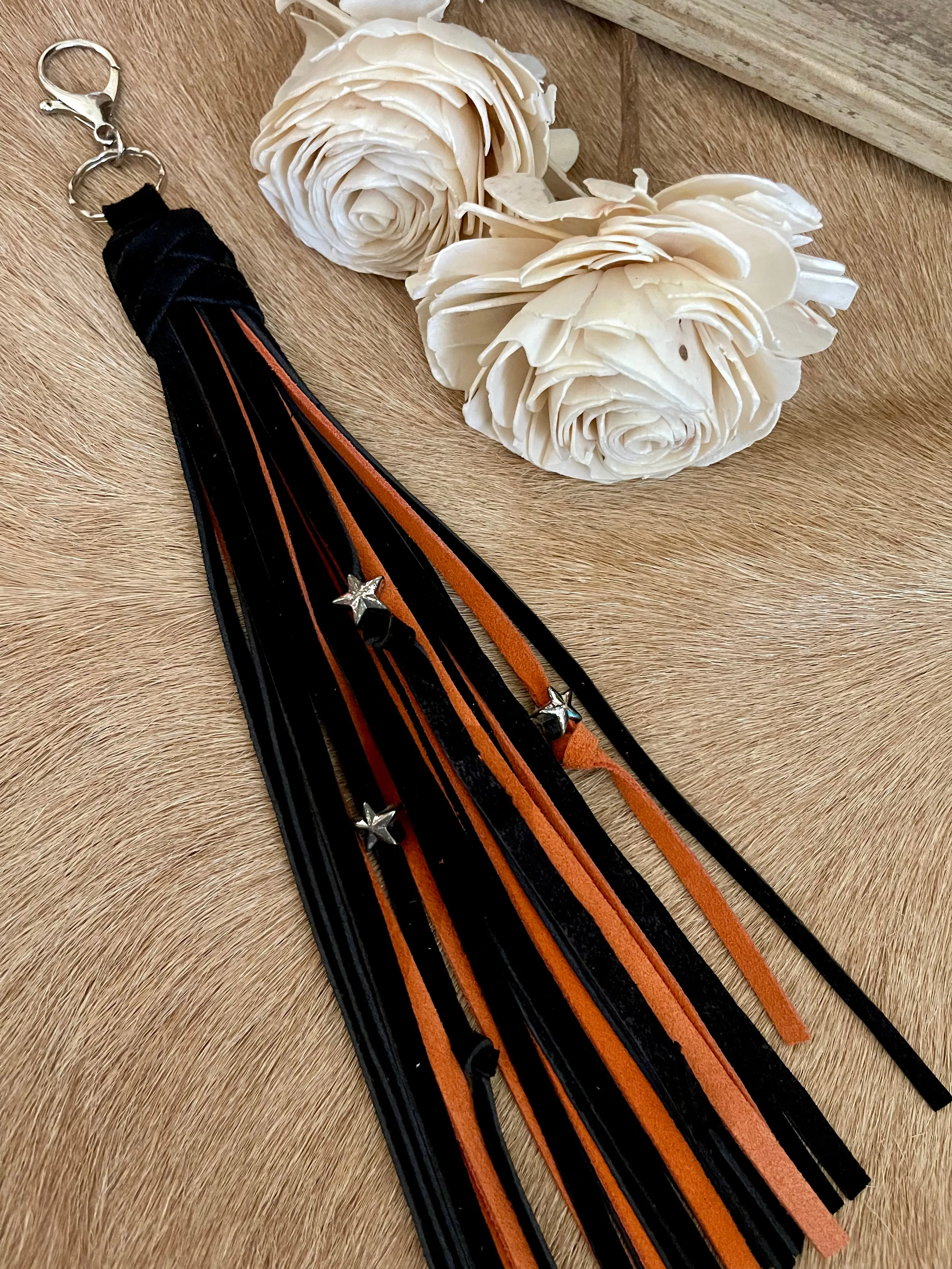 Black & Orange Purse Tassel