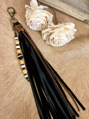 Black & Tan Purse Tassel