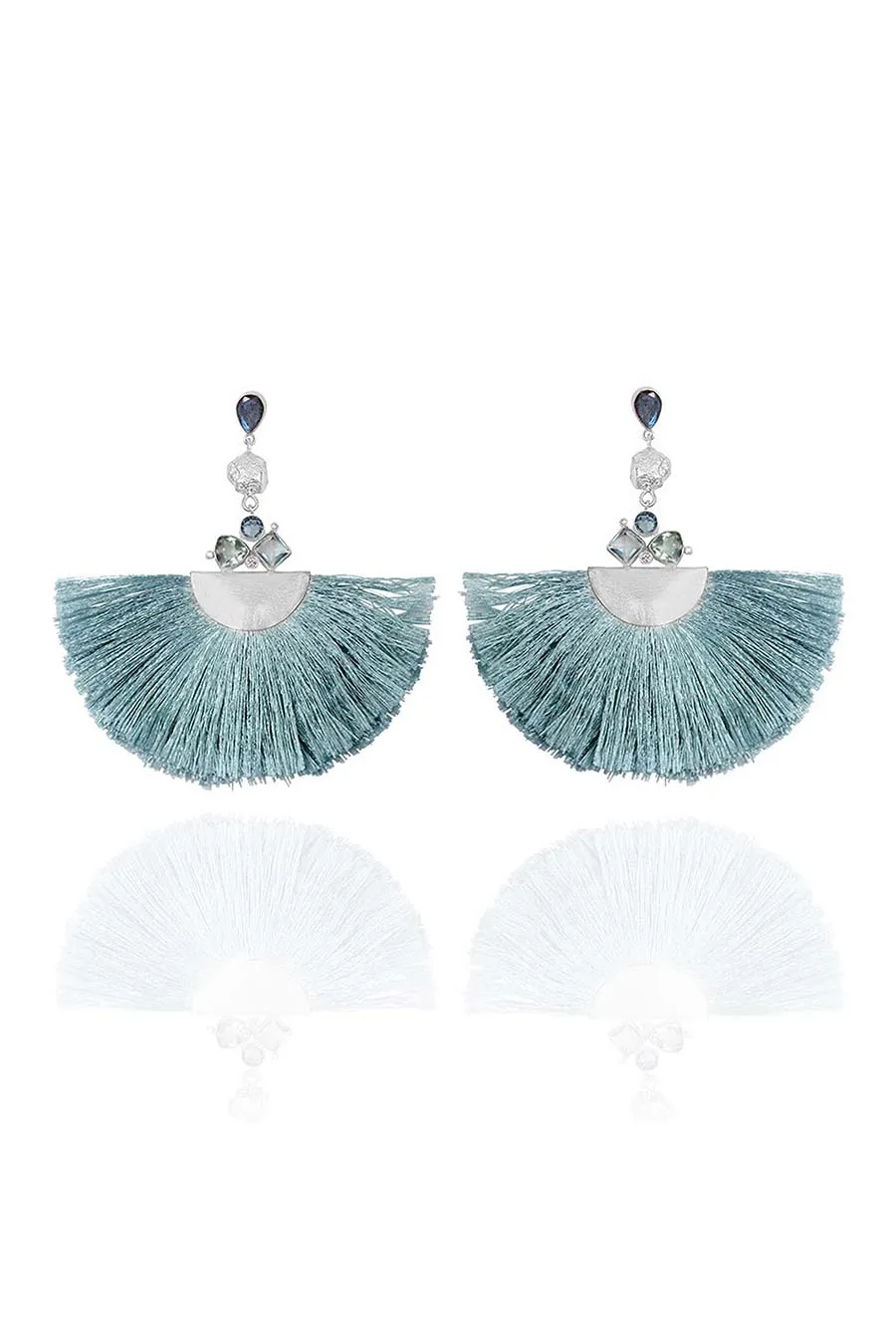 Bluette Fan Tassel Earrings