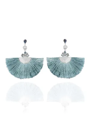 Bluette Fan Tassel Earrings