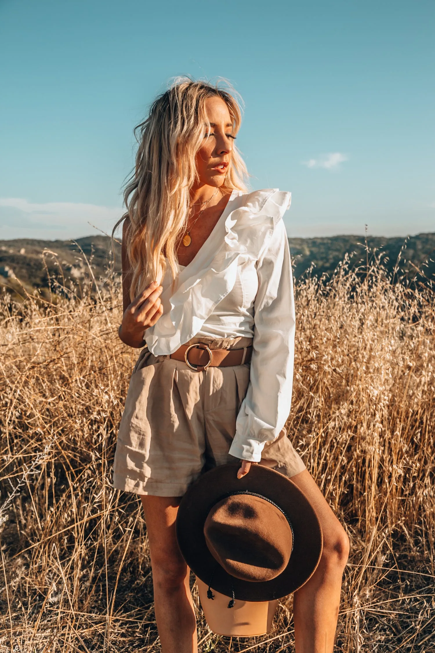 Braided Tassel Hat - Brown