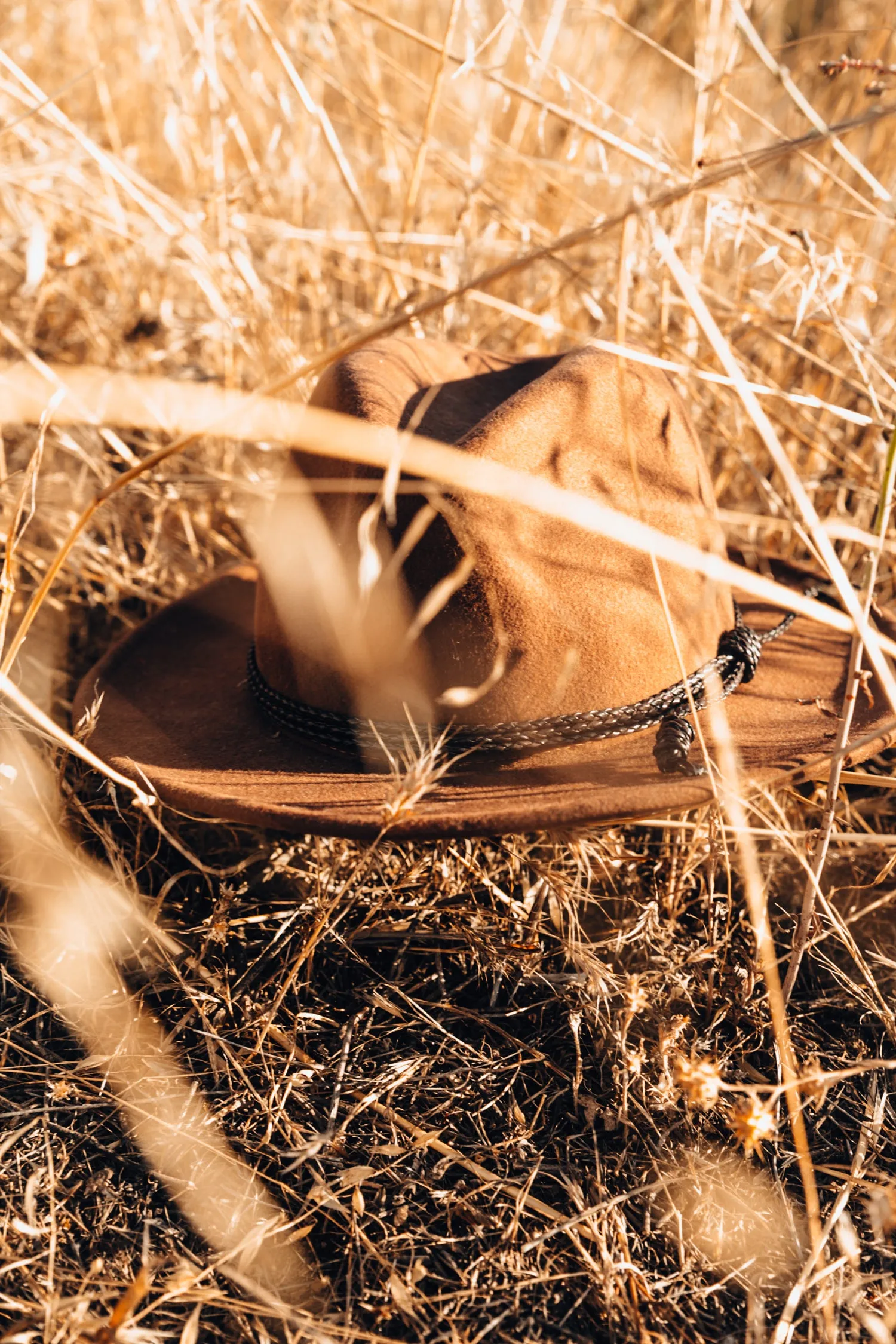 Braided Tassel Hat - Brown