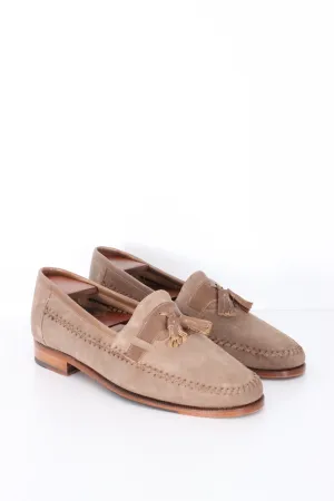 BRUNO MAGLI 'Newport' Brown Suede Tassel Loafers (10)