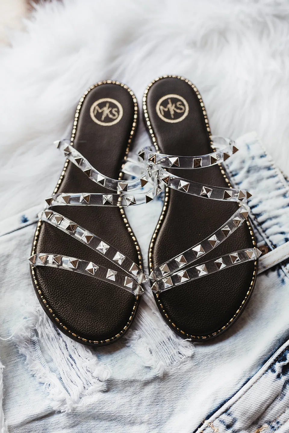 Cancun Studded Jelly Sandals (Black) | FINAL SALE