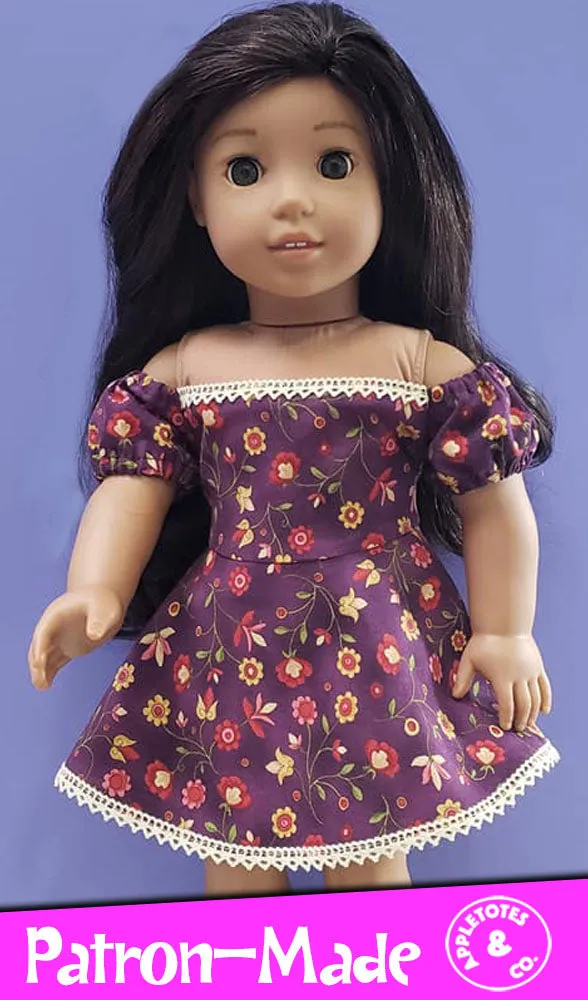 Cheyenne Dress Sewing Pattern for 18 Inch Dolls