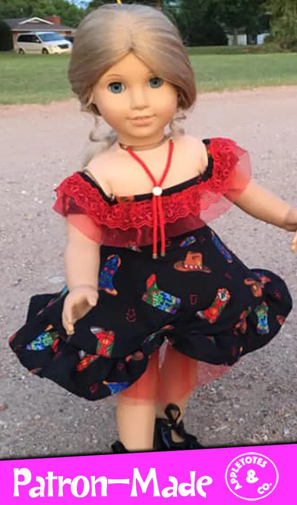 Cheyenne Dress Sewing Pattern for 18 Inch Dolls