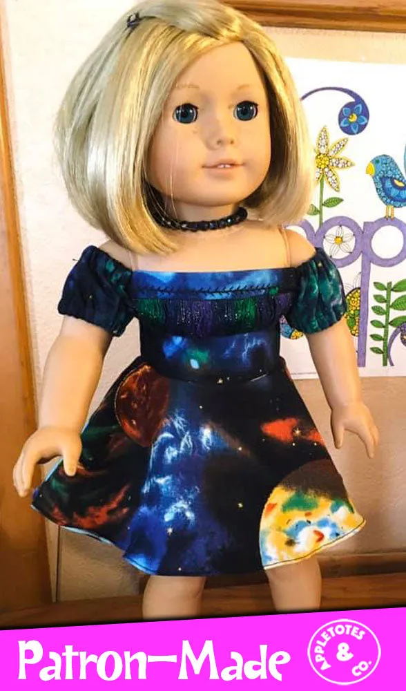 Cheyenne Dress Sewing Pattern for 18 Inch Dolls