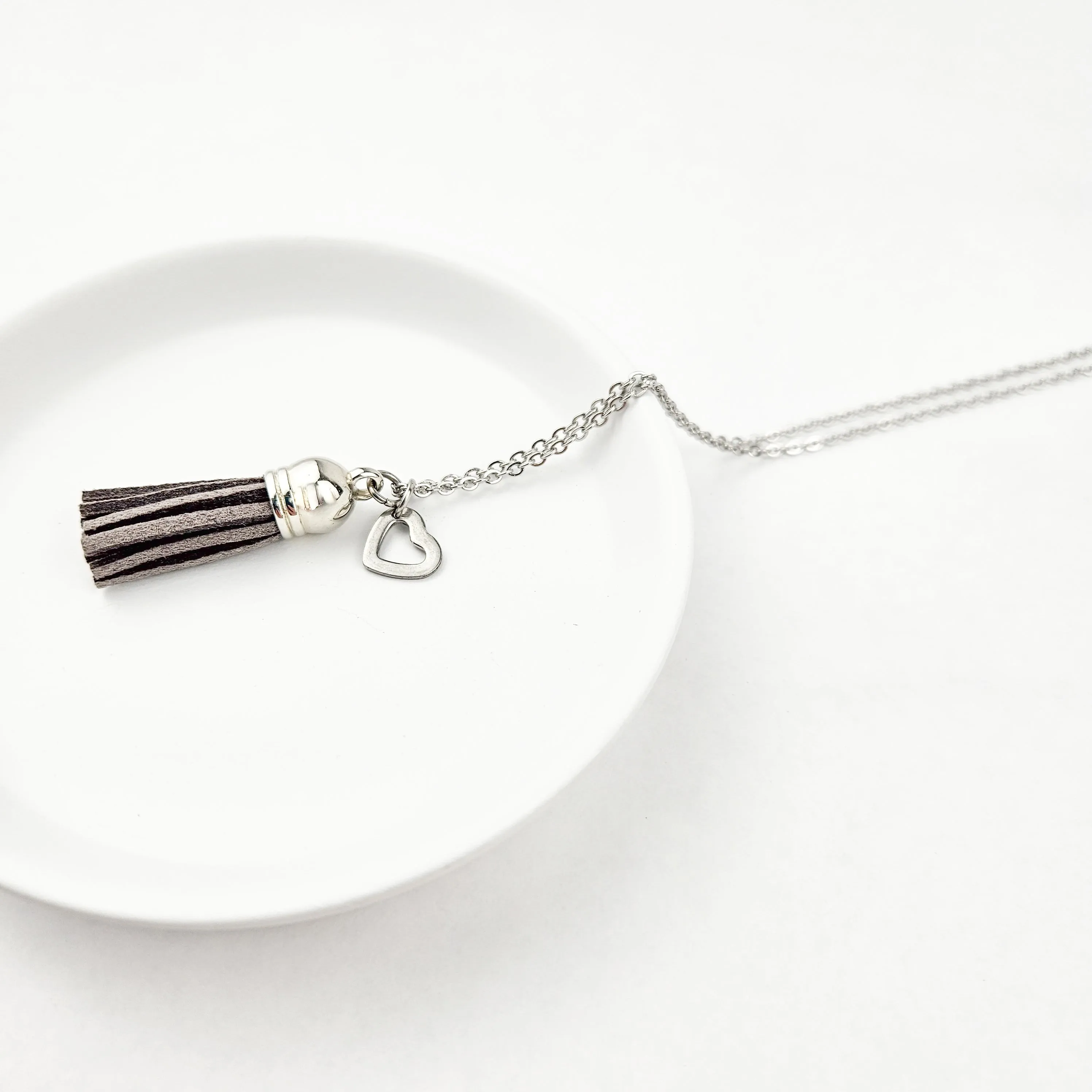 Child's Tassel   Charm Essential Oil Diffuser Necklace